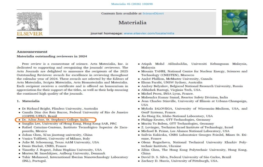 Materialia Outstanding Reviewer